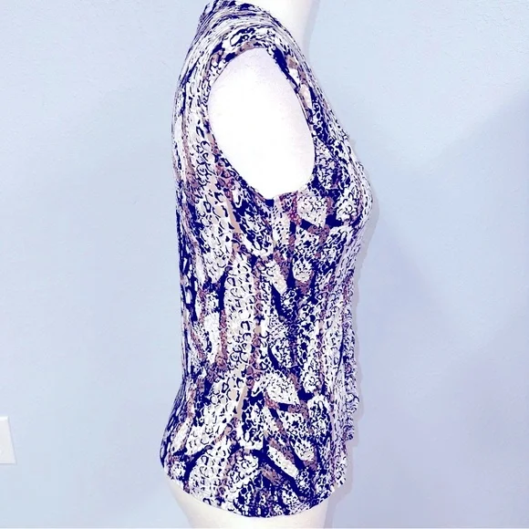 Women’s Style & Co sleeveless animal print blouse sz PM - Picture 5 of 6